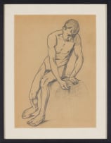 Erich Mayer; Study of Seated Male Nude, two