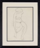 Erich Mayer; Study of Seated Female Nude, two