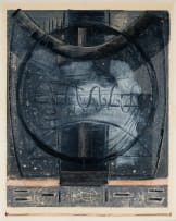 Bettie Cilliers-Barnard; Untitled (Abstract with Circle in Black and Grey)
