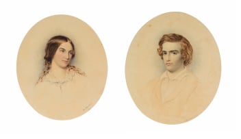 Ronald Campbell; Portraits of a Man and Woman, two