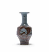 Ian Glenny; Bottle vase with flower medallion motif