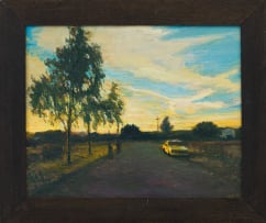 Walter Meyer; Landscape with Car