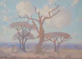 Jacob Hendrik Pierneef; Landscape with Trees