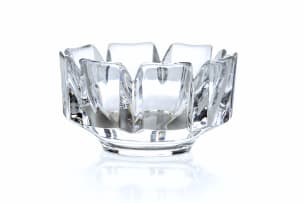 Lars Hellsten; 'Corona' crystal bowl for Orrefors, designed 1987, Sweden
