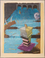 Philippa Hobbs; Interior with Water, Broken Pillar and Cushion