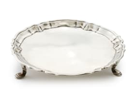 A George II silver salver, Dennis Wilks, London, 1741