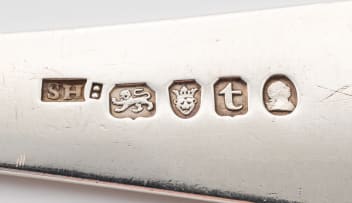 A George III 'Old English' pattern silver basting spoon, Solomon Hougham, London, 1794