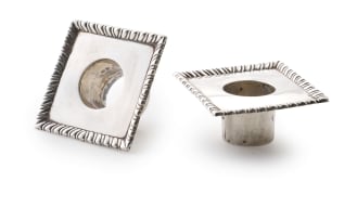 Two silver candlestick sconces, Hawksworth, Eyre & Co Ltd, Sheffield, c.1894-1931