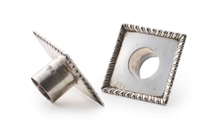 Two silver candlestick sconces, Hawksworth, Eyre & Co Ltd, Sheffield, c.1894-1931