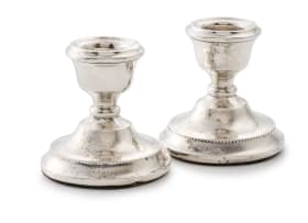 A pair of Elizabeth II silver dwarf candlesticks, Cohen & Charles, Birmingham, 1967
