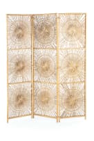 Rohé Noordwolde; Pair of 'Sunburst' three-panel rattan room dividers, Netherlands
