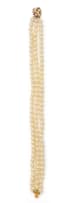 Pearl choker necklace