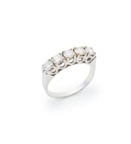 Half eternity diamond ring