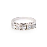 Half eternity diamond ring