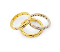 Trio of diamond bands