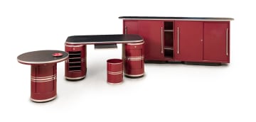 Mauser-Werke; Four-piece 'Rundform' executive office suite, Germany