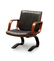 Danish style leather armchair