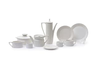 Susan Williams-Ellis - Portmeirion Pottery; 'Totem' white coffee and tea service