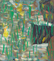 Wendy Vincent; Untitled (Abstract in Green and Yellow)