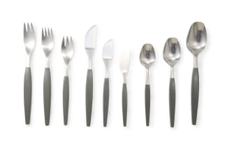 A set of Gense Focus stainless steel flatware, designed by Folke Arström, Sweden