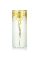 Art Nouveau gilt and etched glass vase, France
