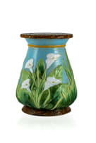 George Jones & Sons; Majolica calla lily garden seat attributed to George Jones & Sons, England