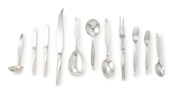A part set of Danish silver-plated flatware, 'Gero 90' designed by Dick Simonis, c.1944-1974