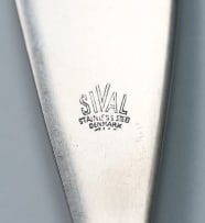 A set of Danish modern 'Unique' pattern stainless steel flatware, designed by Johan Hagen, 20th century