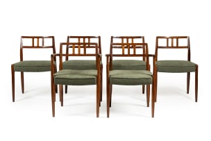 Rosewood dining suite attributed to Niels Møller,Denmark