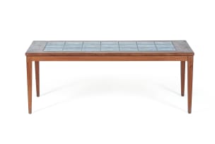 Teak and ceramic tile coffee table, Denmark