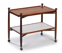 Karl Olof Ottelin; 'Tarja' teak drinks cart for Oy Stockmann Ab, Finland