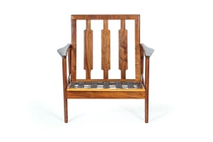 Ib Kofod-Larsen; Teak lounge chair for Selig, Denmark