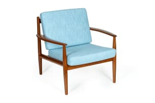 Grete Juel Jalk; 'Model 128' teak lounge chair for France & Søn, Denmark
