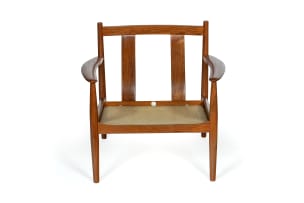 Grete Juel Jalk; 'Model 128' teak lounge chair for France & Søn, Denmark