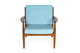 Grete Juel Jalk; 'Model 128' teak lounge chair for France & Søn, Denmark