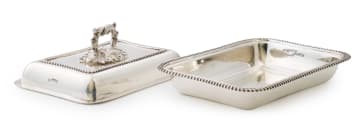A pair of Victorian silver entrée dishes and covers, Martin & Co ( Richard Martin & Ebenezer Hall) Sheffield, 1894