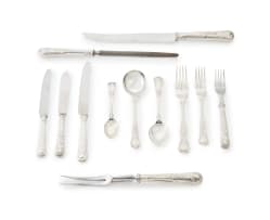 An assembled set of Elizabeth II King's pattern silver flatware, Viners Ltd, 1963; various makers and dates