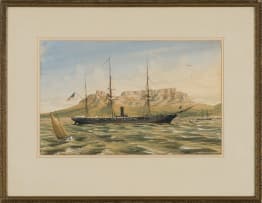 P H Siems; U.S.S. Essex - 6 Guns Commander A. H. M. Cormick in Table Bay