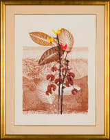 George Boys; Cosmos with Autumn Leaves