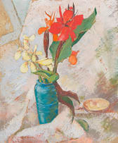 George Enslin; Still Life with Cannas