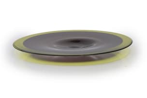 Liz Lacey; Green and black large glass bowl