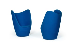 Connection; Pair of 'Dixi' swivel chairs in the manner of of Arne Jacobsen, England