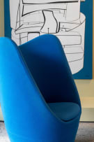 Connection; Pair of 'Dixi' swivel chairs in the manner of of Arne Jacobsen, England