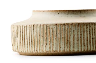 Esias Bosch; Pair of lidded vessels with vertical incised motif, two