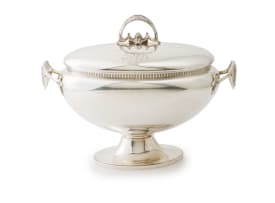 An American sterling silver soup tureen, Gorham Manufacturing Company retailed by Starr & Marcus, 19th century