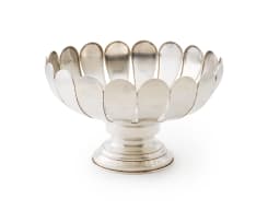 An Italian sterling silver Fatto a Mano pedestal bowl, 20th century