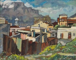 David Botha; District Six with Table Mountain beyond