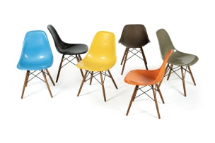 Charles and Ray Eames (1907-1978) and (1912-1988); Set of six DSW chairs for Herman Miller, USA