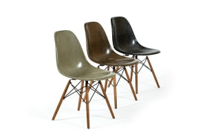 Charles and Ray Eames (1907-1978) and (1912-1988); Set of six DSW chairs for Herman Miller, USA