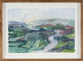 Fanie Buys; Abstract Landscape with River